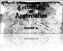 1974 Certificate of Appreciation